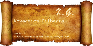 Kovacsics Gilberta névjegykártya